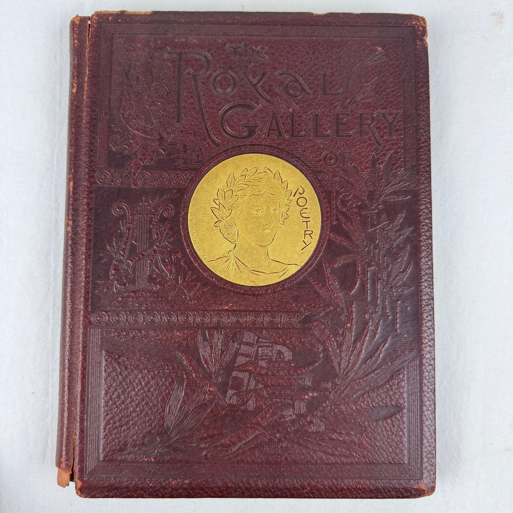 1886 The Royal Gallery of Poetry and Art Antique Book 400 Engravings Victorian
